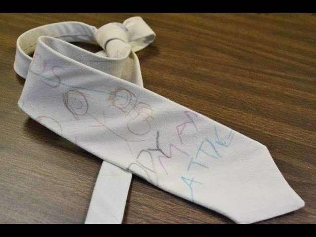 DIY Christmas Gift Idea for Dad! - A Kid's Artwork Tie!