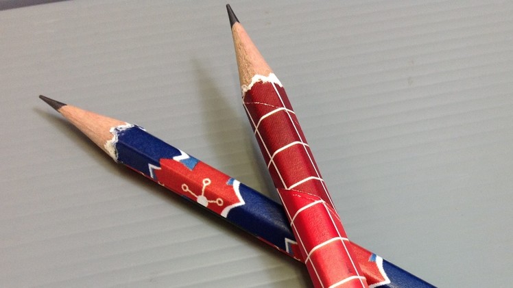 DIY Deco Origami Wrapped Pencil