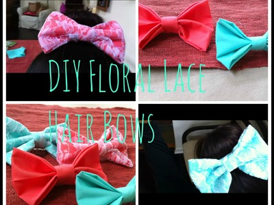 DIY Lace Floral Hair Bows!