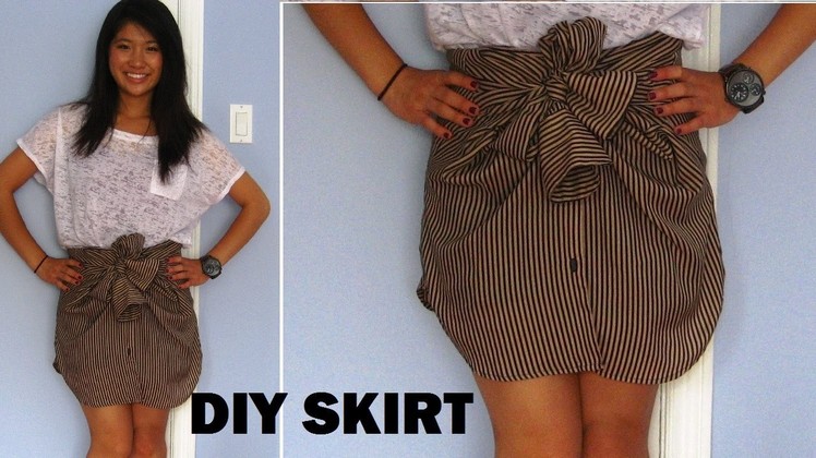 DIY: Long Sleeve Shirts into Skirts (No Sewing) | FashionbyAlly