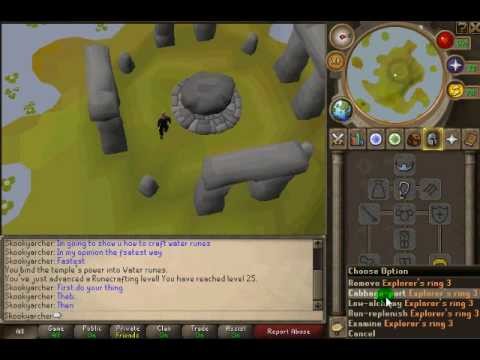 Fastest way to craft Water Runes. Non-Member