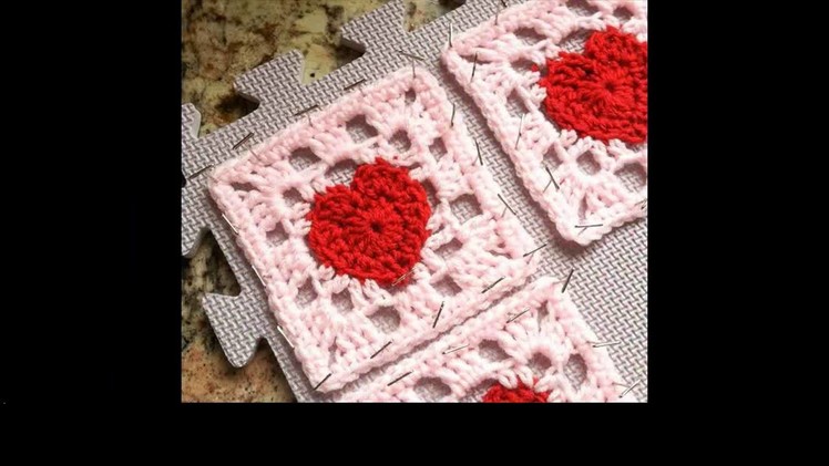 Granny square crochet blanket