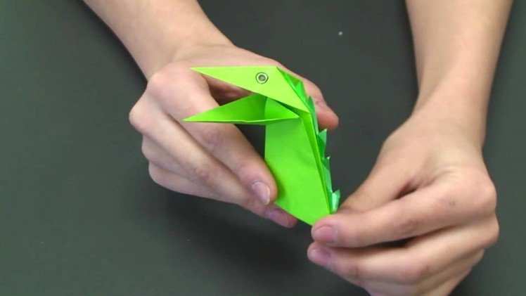 How to Fold an Origami Snapping Dinosaur