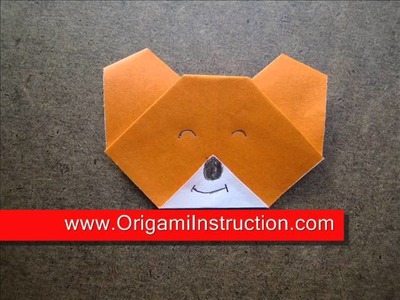 How to Fold Origami Koala Face - OrigamiInstruction.com