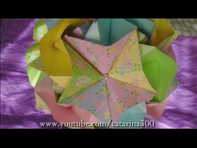 How to fold: Origami Magic Rose Cube by Valerie Vann | Kusudama Platonic Roses by Leong Chits