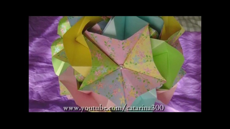 How to fold: Origami Magic Rose Cube by Valerie Vann | Kusudama Platonic Roses by Leong Chits