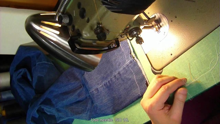How to hem thick jean pants sewing tip