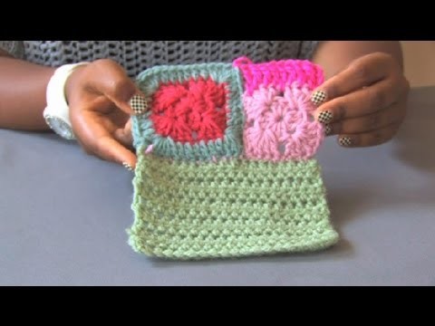 How to Join Different-Sized Crochet Squares Together : Crochet Projects