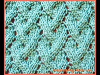 How To Knit Lace - Loose Lattice Lace Part 2 (row 1-2)