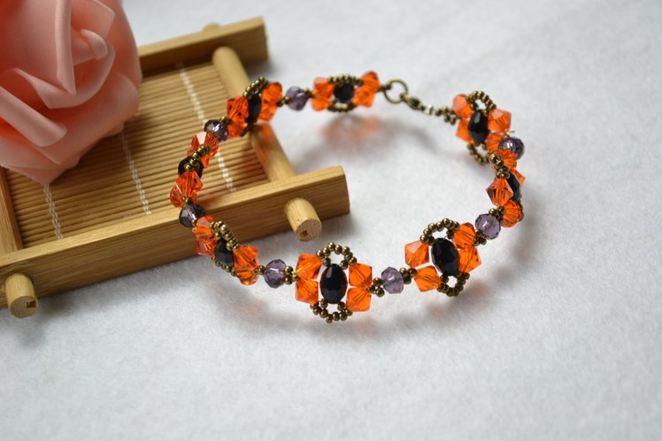 How to Make a Vintage Beaded Bracelet with Bronze Seed Beads 2