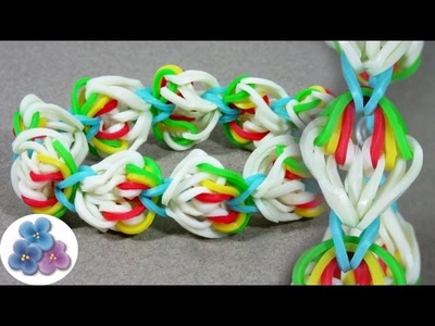 How to make Tiny Rainbow Bracelet EASY with or without Rainbow Loom DIY Kawaii Rubber bands Mathie