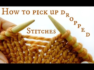 How to pick up a dropped stitch - Easy & Quick Knitting Tutorial