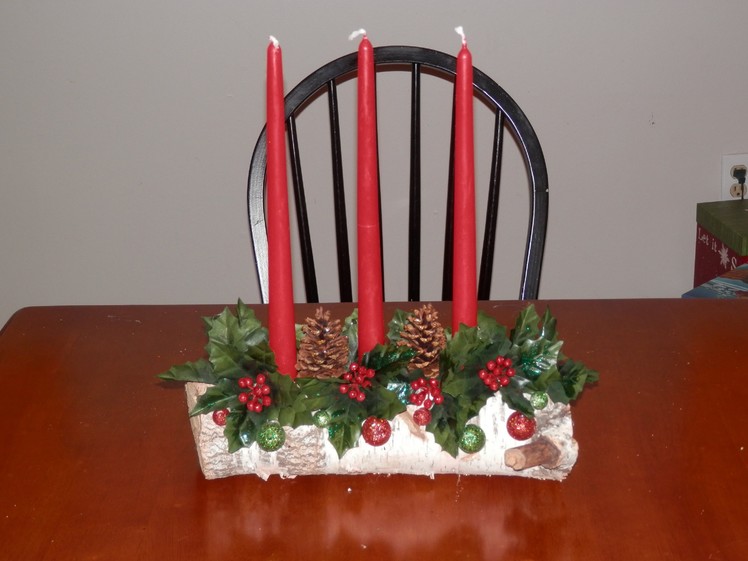My Yule Log Candle Holder Video!
