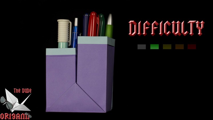[ORIGAMI TUTORIAL] Pencil Pot (CUSTOMIZABLE Dimensions) || Boxes.Easy.Useful