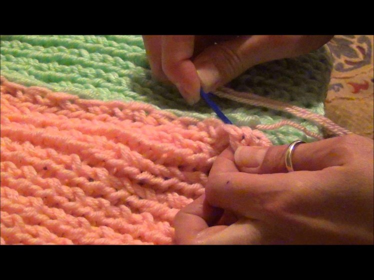 Sewing Knifty Knitter Panels Together