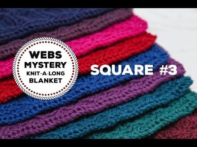 WEBS Mystery Knit-A-Long Blanket Square #3