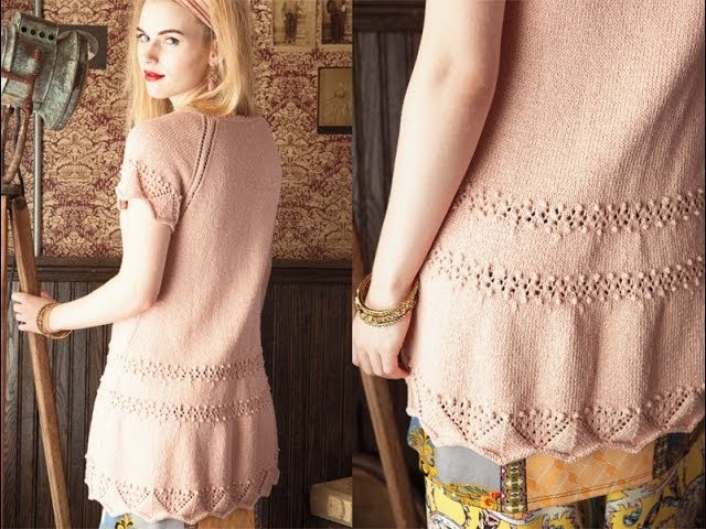 #20 Lacy Reglan Tunic, Vogue Knitting Spring.Summer 2013