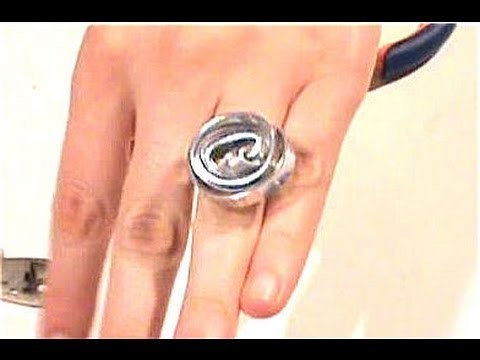Beading Ideas - Flat alluminium rose ring