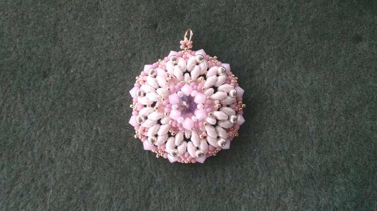 Beading4perfectionists: "Blooming Roses" pendant beading tutorial