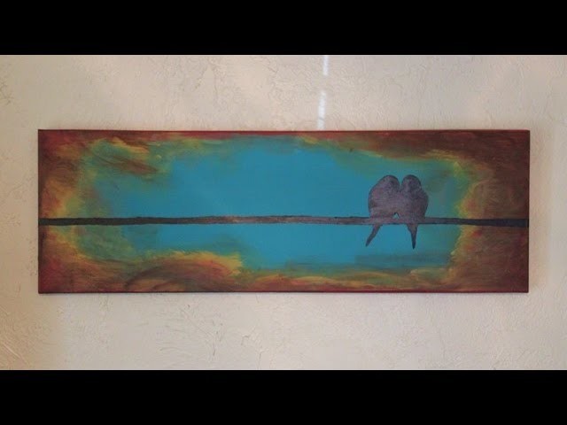 Birds on a Wire - Painting Project - Whitney Crafts