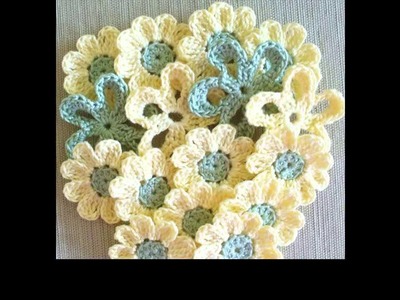 Crochet flower tablecloth