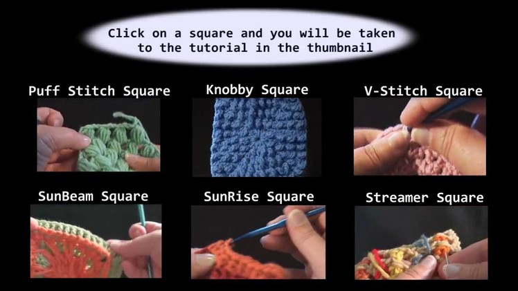 Crochet Granny Squares - Interactive Video - Demo Reel Crochet Geek