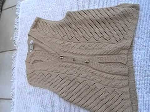 Crochet sweater beige vest