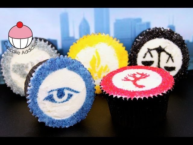 Divergent Cupcakes PLUS How to Make a DIY Cupcake Stencil! By Cupcake Addiction
