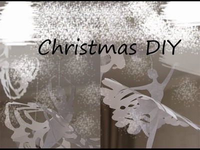 ❤DIY:Christmas decoration(tinsel with ballerinas).roomspiration tutorial