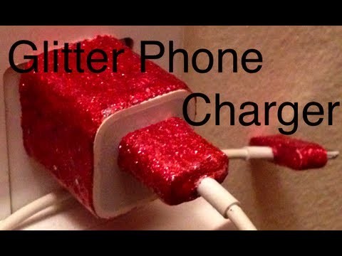 DIY: Glitter Phone Charger ♡ Theeasydiy #Crafty