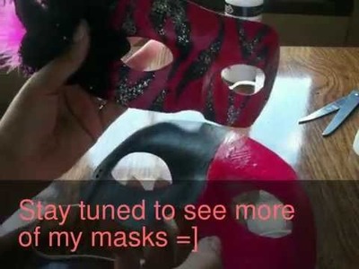 DIY Masquerade Mask (Pink Zebra print)