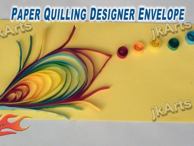 DIY Paper Quilling Feather Envelope - JK Arts 259