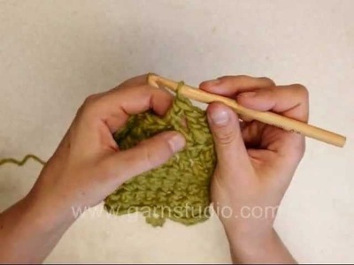 DROPS Crochet Tutorial: How to crochet double cross stitch