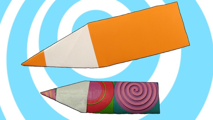 Easy Paper Origami Pencil Instructions