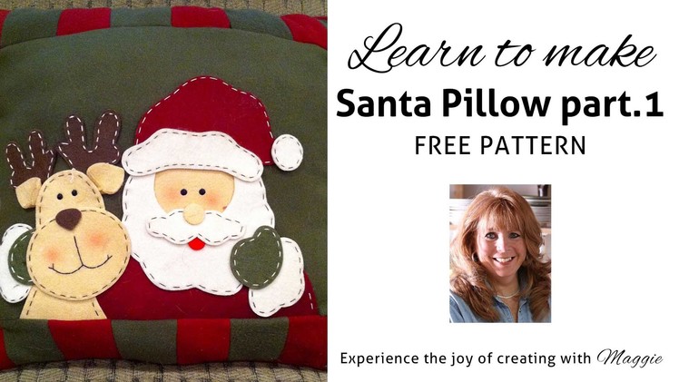 FREE CHRISTMAS CROCHET SANTA PILLOW PATTERN - Part 1 Maggie Weldon Maggie's Crochet