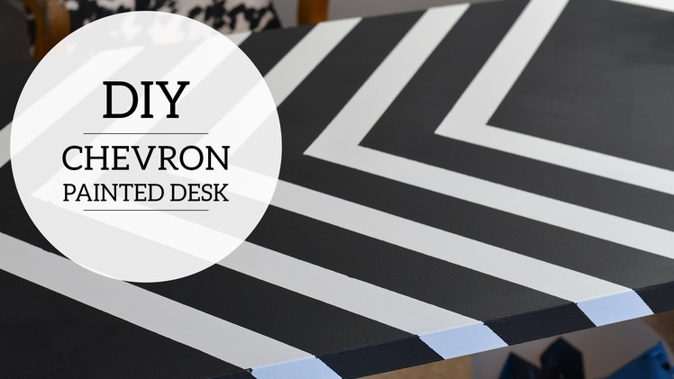 Home Office: How to Paint Chevron Stripes on Your Desk