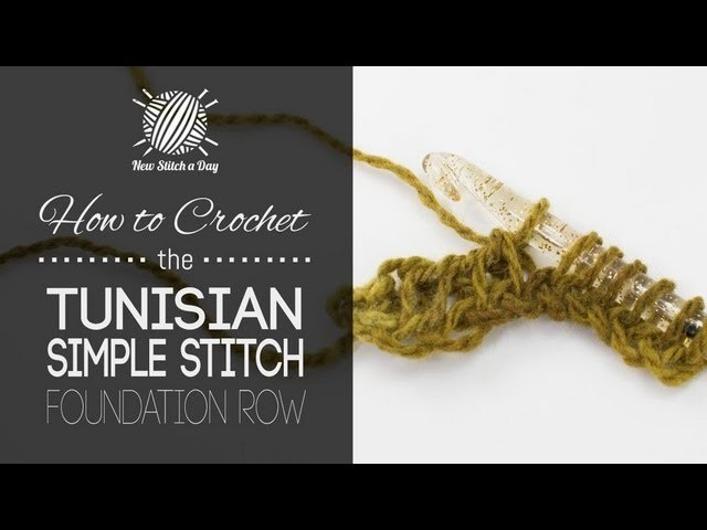 How to Crochet the Tunisian Simple Stitch Foundation Row (Left Handed)