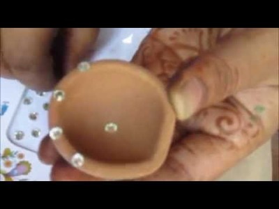 How To Decorate Diya For Dipawali Festival with beads and colors