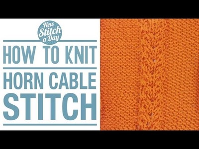 How to Knit the Horn Cable Stitch (English style)