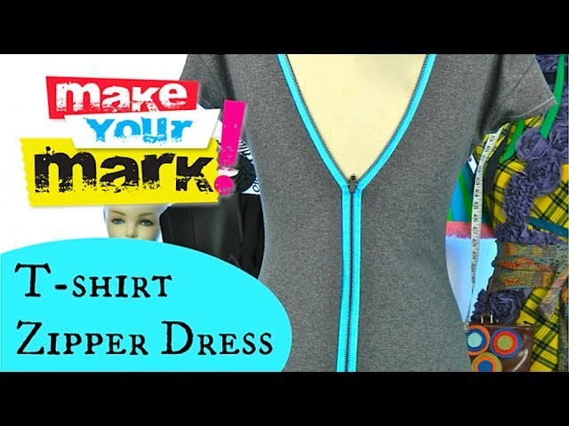 How to make a T-shirt zipper dress:  Fashion DIY