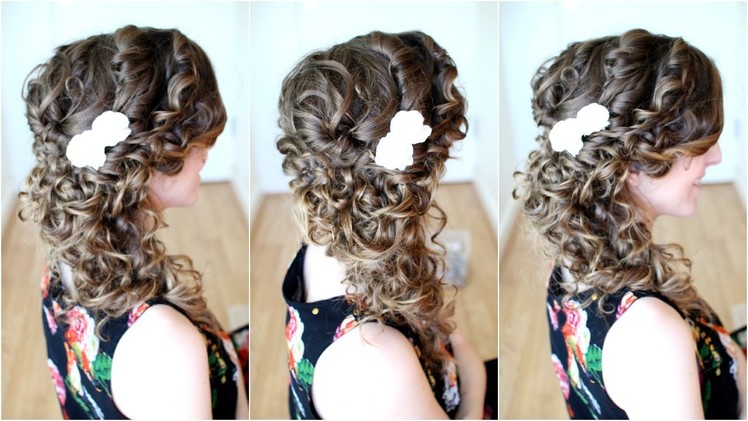 How to : Side Swept Cascading Curls - Easy DIY Prom Wedding Homecoming Hair Tutorial