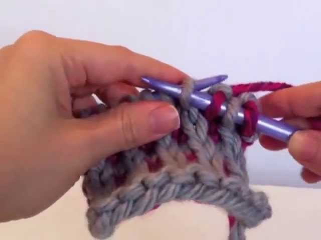 Knit 1-2-3 2-Color Slip Stitch