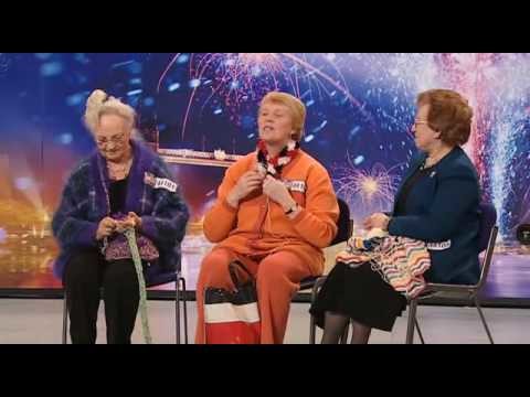 Knit and Natter - Finger Knitting Trio - Britains Got Talent 2009 Ep 4