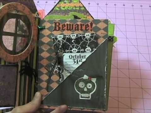 Mini Halloween Scrapbook Haunted House