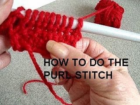 PURL STITCH, LEARN HOW TO KNIT, Video lessons