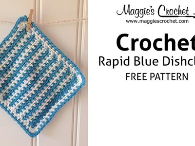 Rapid Blue Dishcloth Free Crochet Pattern - Right Handed