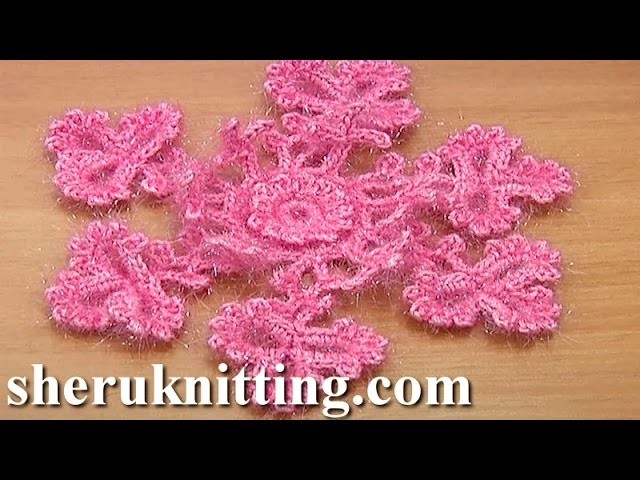 Snowflake Crochet Christmas Ornaments Tutorial 2 Part 2 of 2 Crochet Snow Flower
