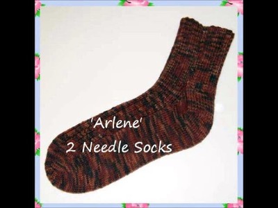 Arlene Ladies Ribbed Socks Worked Flat Top Cuff Down on Two Straight Needles in One Piece and Seamed