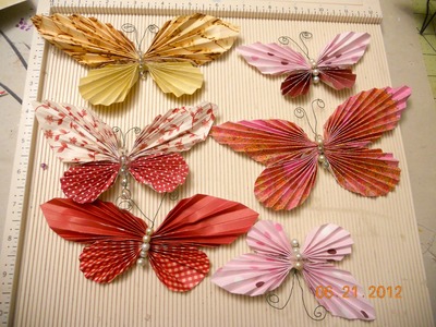 Butterfly made with circles and square scraps