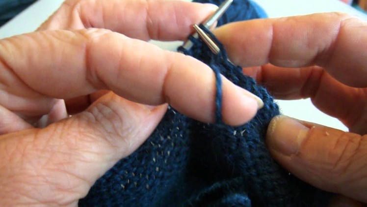 Continental Knitting -- The Purl Stitch